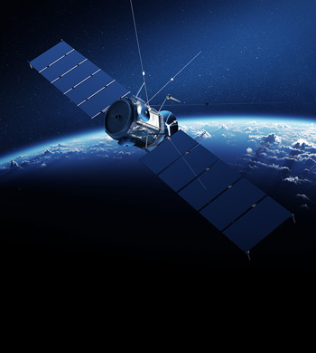 A satellite in space